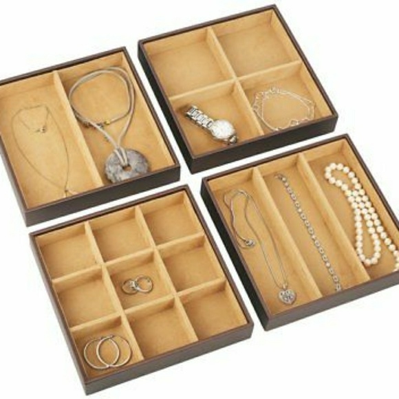 Stackable jewelry trays set of 4 - Picture 1 of 6